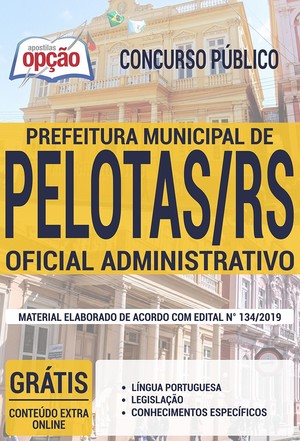 Apostila Concurso Prefeitura De Pelotas OFICIAL ADMINISTRATIVO