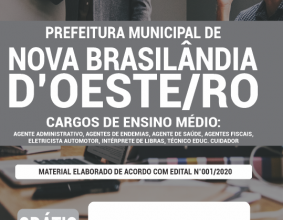 Apostila Prefeitura de Nova Brasilândia do Oeste – RO – Cargos de Ensino Médio