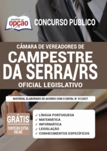 Apostila Câmara de Campestre da Serra – RS – Oficial Legislativo