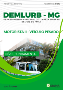 Apostila DEMLURB MG 2024 Motorista II Veículo Pesado