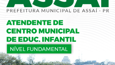 Apostila Pref Assaí PR 2024 Atendente Centro Municipal Educação Infantil