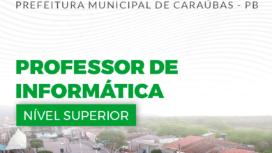 Apostila Pref Caraúbas PB 2024 Professor Informática