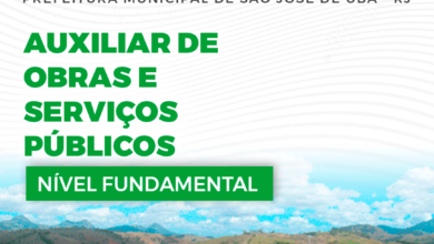 Apostila Pref São José de Ubá RJ 2024 Auxiliar Obras Serviço Público