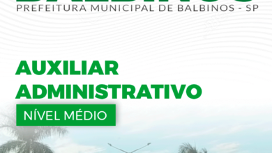 Apostila Prefeitura Balbinos SP 2024 Auxiliar Administrativo