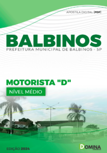 Apostila Prefeitura Balbinos SP 2024 Motorista D