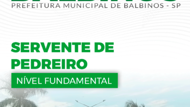 Apostila Prefeitura Balbinos SP 2024 Servente de Pedreiro