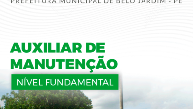 Apostila Prefeitura Belo Jardim PE 2024 Auxiliar De Manutenção