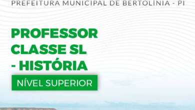 Apostila Prefeitura Bertolínia PI 2024 Professor de História