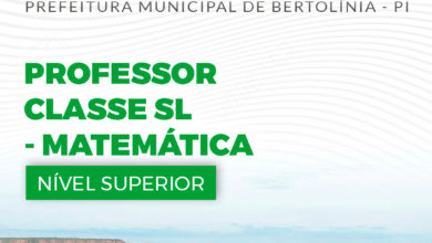 Apostila Prefeitura Bertolínia PI 2024 Professor de Matemática