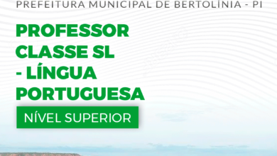 Apostila Prefeitura Bertolínia PI 2024 Professor de Português