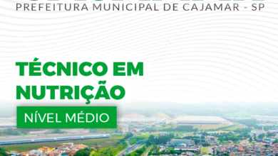 Apostila Prefeitura Cajamar SP 2024 Técnico Em Nutrição