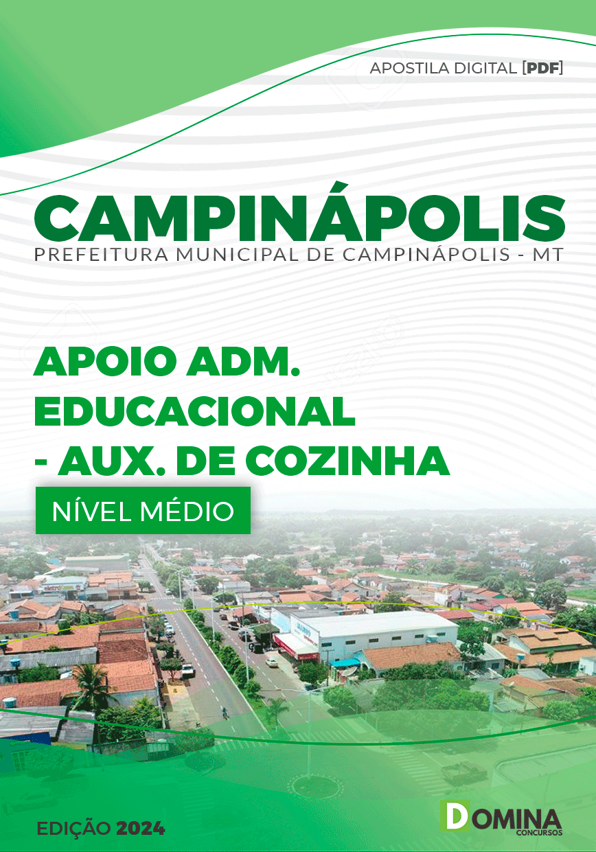 Apostila Prefeitura Campinápolis MT 2024 Apoio Educ Aux Cozinha Apostila Prefeitura Campinápolis MT 2024 Apoio Educ Aux Cozinha