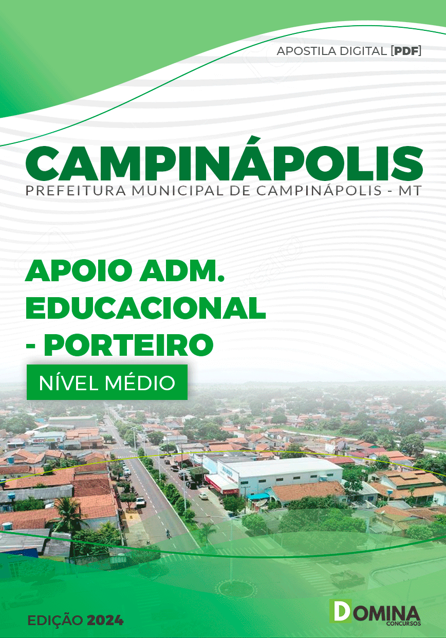 Apostila Prefeitura Campinápolis MT 2024 Apoio Educ Porteiro Apostila Prefeitura Campinápolis MT 2024 Apoio Educ Porteiro