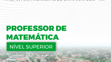 Apostila Prefeitura Campinápolis MT 2024 Professor Matemática