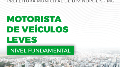 Apostila Prefeitura Divinópolis MG 2024 Motorista de Veículos Leves