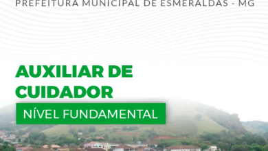 Apostila Prefeitura Esmeraldas MG 2024 Auxiliar De Cuidador