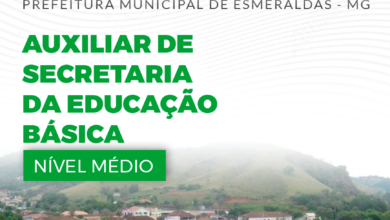 Apostila Prefeitura Esmeraldas MG 2024 Auxiliar Secretaria