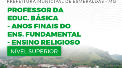 Apostila Prefeitura Esmeraldas MG 2024 Professor E.B Ensino Religioso