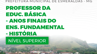 Apostila Prefeitura Esmeraldas MG 2024 Professor E.B História