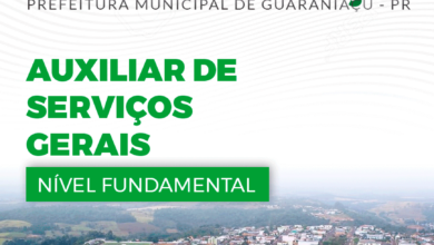 Apostila Prefeitura Guaraniaçu PR 2024 Auxiliar de Serviços Gerais