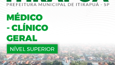 Apostila Prefeitura Itirapuã SP 2024 Médico Clínico Geral