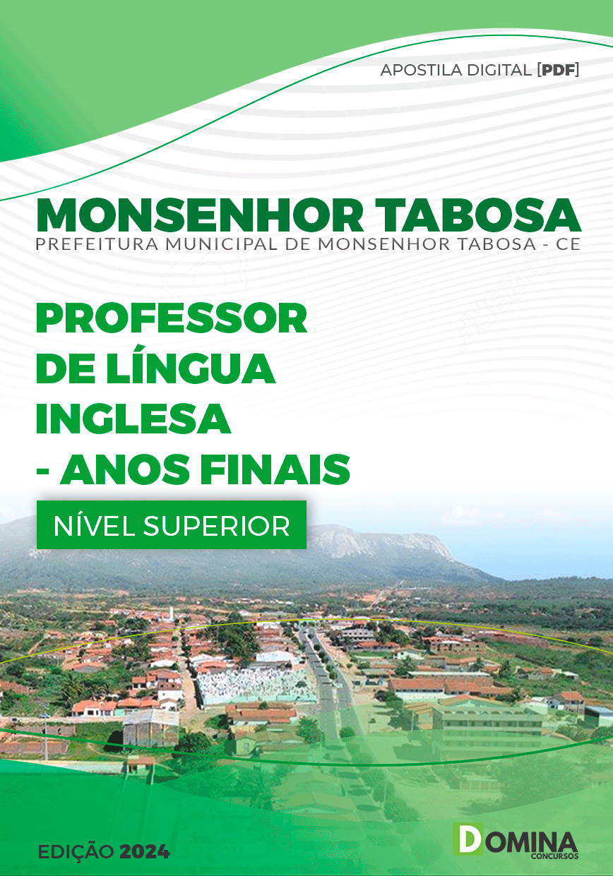 Apostila Prefeitura Monsenhor Tabosa CE 2024 Prof Inglês