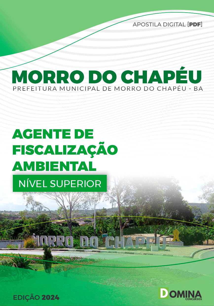 Apostila Prefeitura Morro Chapéu BA 2024 Ag Fiscaliz Ambiental