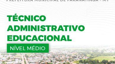 Apostila Prefeitura Paranatinga MT 2024 Técnico Administrativo