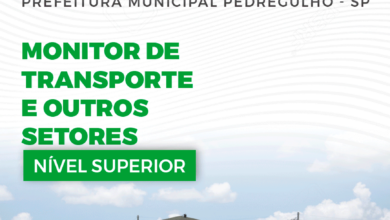 Apostila Prefeitura Pedregulho SP 2024 Monitor de Transporte