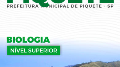 Apostila Prefeitura Piquete SP 2024 Biologia