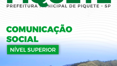 Apostila Prefeitura Piquete SP 2024 Comunicação Social