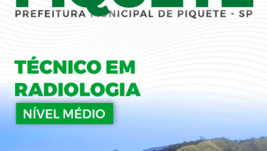 Apostila Prefeitura Piquete SP 2024 Técnico Radiologia