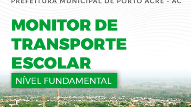 Apostila Prefeitura Porto Acre AC 2024 Monitor Transporte Escolar