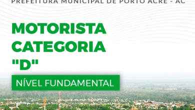 Apostila Prefeitura Porto Acre AC 2024 Motorista Categoria D