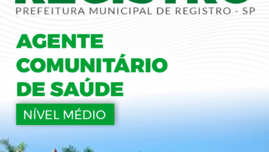 Apostila Prefeitura Registro SP 2024 Agente Comunitário de Saúde