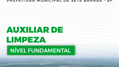 Apostila Prefeitura Sete Barras SP 2024 Auxiliar de Limpeza