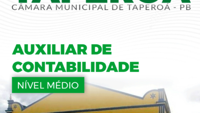 Apostila Prefeitura Taperoá PB 2024 Auxiliar de Contabilidade