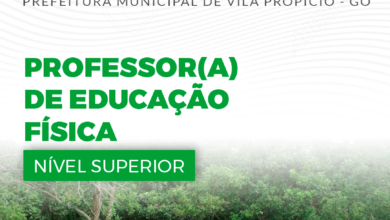 Apostila Prefeitura Vila Propício GO 2024 Professor De Educação Física