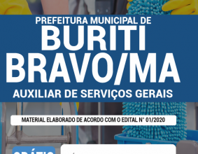 Apostila Prefeitura de Buriti Bravo – MA – Auxiliar de Serviços Gerais