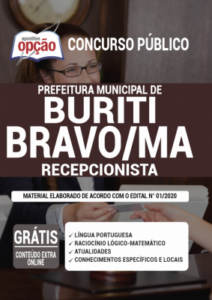 Apostila Prefeitura de Buriti Bravo – MA – Recepcionista