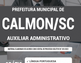 Apostila Prefeitura de Calmon – SC – Auxiliar Administrativo