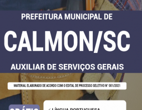 Apostila Prefeitura de Calmon – SC – Auxiliar de Serviços Gerais