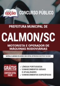 Apostila Prefeitura de Calmon – SC – Motorista e Operador de Máquinas Rodoviárias