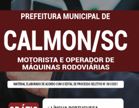 Apostila Prefeitura de Calmon – SC – Motorista e Operador de Máquinas Rodoviárias