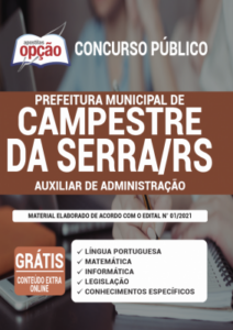 Apostila Prefeitura de Campestre da Serra – RS – Auxiliar de Administração