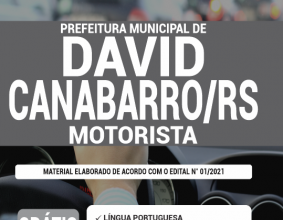 Apostila Prefeitura de David Canabarro – RS – Motorista