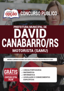 Apostila Prefeitura de David Canabarro – RS – Motorista (SAMU)