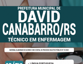 Apostila Prefeitura de David Canabarro – RS – Técnico em Enfermagem