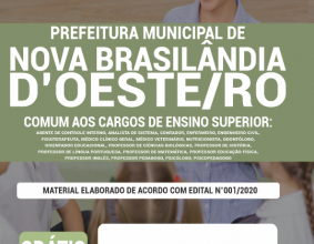 Apostila Prefeitura de Nova Brasilândia do Oeste – RO – Comum aos Cargos de Ensino Superior