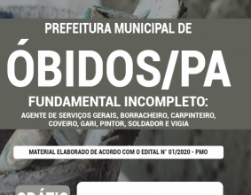 Apostila Prefeitura de Óbidos – PA – Fundamental Incompleto